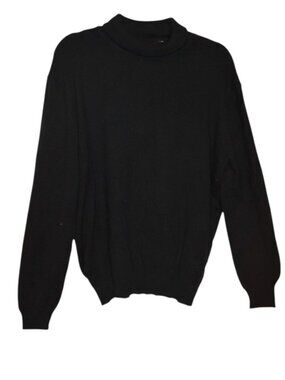 DAIMIDY Black Mock Neck Knit Sweater Pullover Long Sleeve Women's 2XL